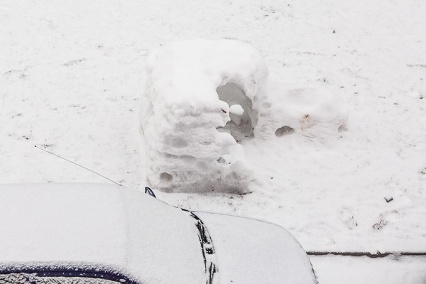 Snow Castle, eight days later