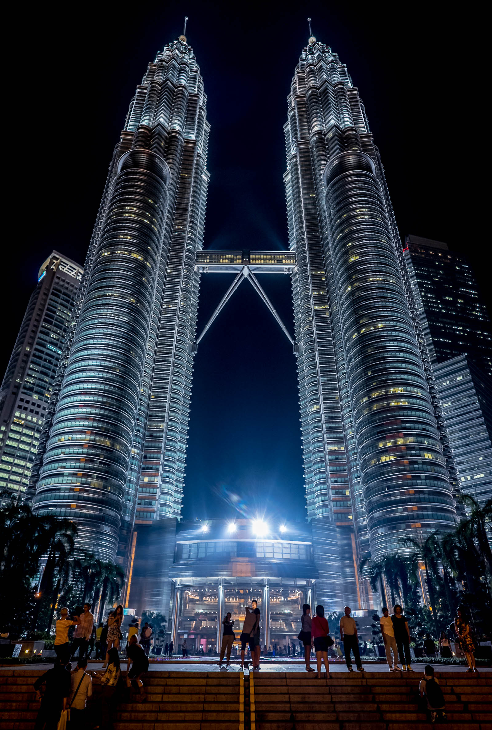 Petronas Twin Towers in Kuala Lumpur at night